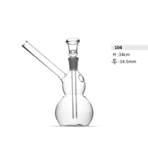 Glasbong mit seitlicher Doppelkugelmündung