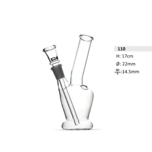 Glasbong mit geschwungenem Design