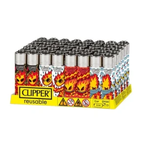 48x Clipper Burning Man Feuerzeug