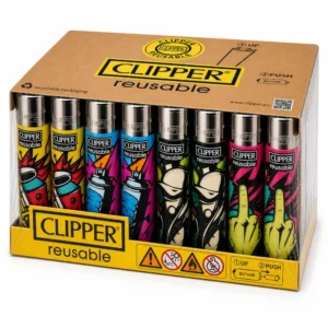 48x Clipper Graffiti Feuerzeug