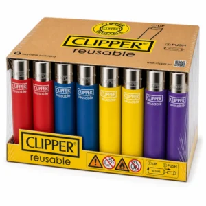 48x Clipper Metallic Feuerzeug