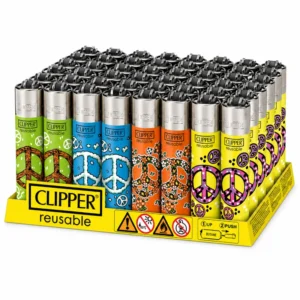 48x Clipper Peace Anywhere Feuerzeug