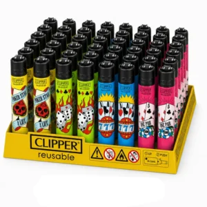 48x Clipper Poker Games Feuerzeug