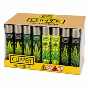 48x Clipper Pure Leaves Feuerzeug