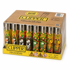 48x Clipper Rasta Animals Feuerzeug