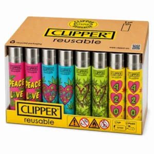 48x Clipper Weed Love Feuerzeug