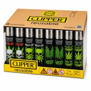 48x Clipper Weed Slogan Feuerzeug