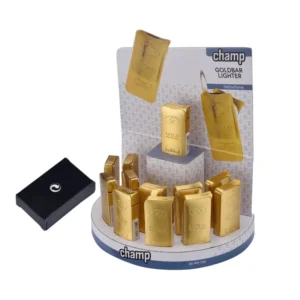 CHAMP Goldbar Metall Feuerzeug (12x)