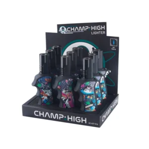 CHAMP High Spacesaber Blue Flame Sturmfeuerzeug (9x)
