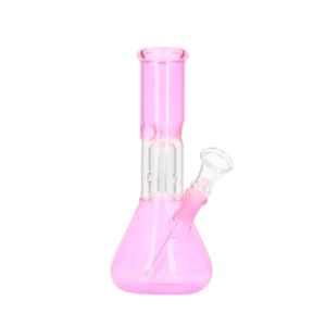 Glasbong Ice mit Percolator Transparent Pink