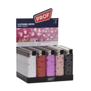 PROF Shiny Heart Feuerzeug (50x)