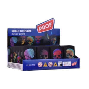 PROF Skull Lines Jetflame Sturmfeuerzeug (20x)
