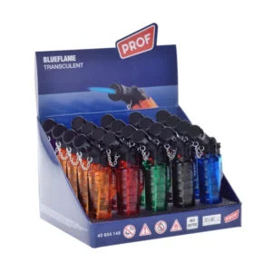 PROF Turbo Sturmfeuerzeug Transparent Colors (20x)