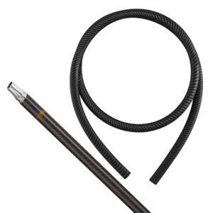 SAIDO Carbon Mundstück + Silikonschlauch Carbonstyle Set - Schwarz