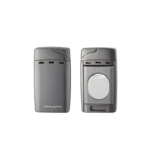 Silver Match Andorre 2-Jetflame Zigarrenfeuerzeug mit Cutter