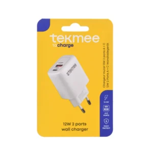 TEKMEE 12W USB & USB-C Netzladegerät (2 Ports)