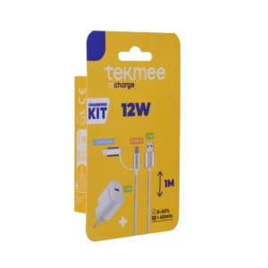 TEKMEE USB-C & Lightning Stoff-Ladekabel Set