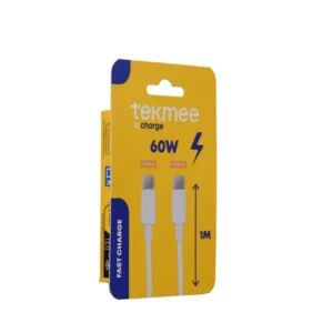 TEKMEE USB-C auf USB-C Schnellladekabel 60W (1m)